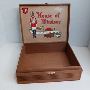 Vintage House of Windsor Wood Cigar Box